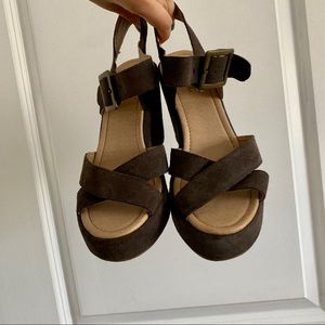 Urban Outfitters Gray Wedges